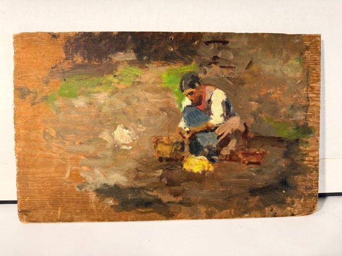 Uberto DellOrto (1848–1895) - Paesaggio (7), Antiek en Kunst, Kunst | Schilderijen | Klassiek