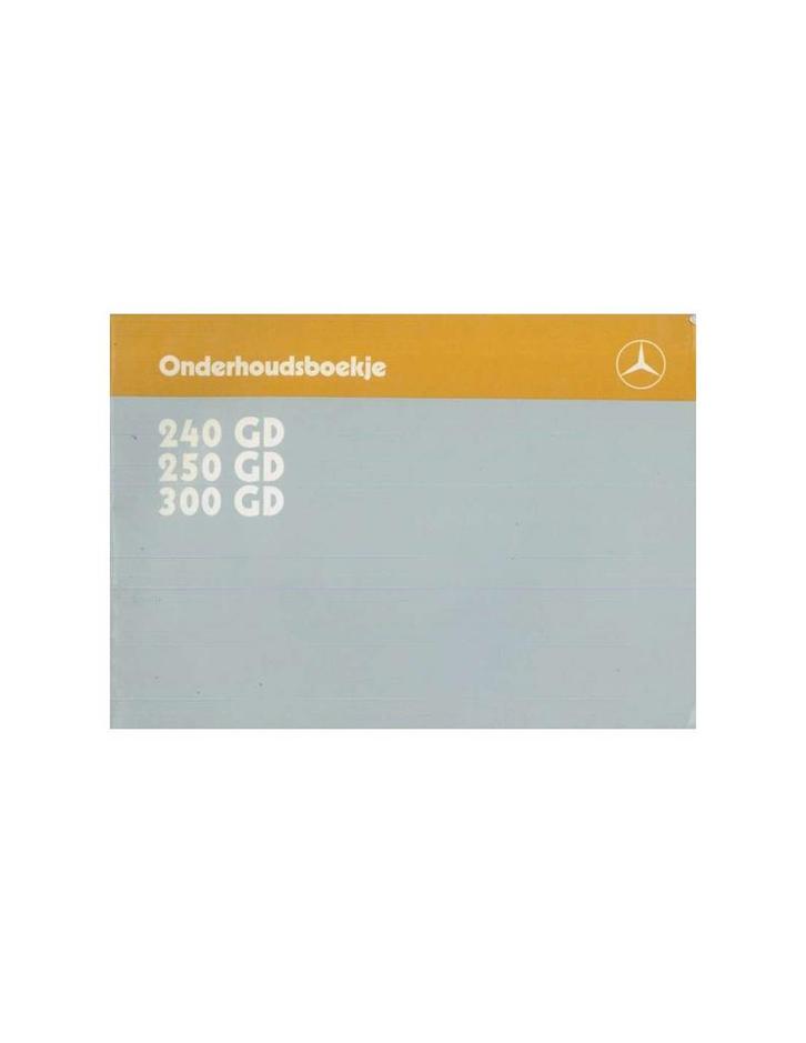 1987 MERCEDES BENZ G KLASSE 240GD 250GD 300GD ONDERHOUDSBO.., Autos : Divers, Modes d'emploi & Notices d'utilisation, Enlèvement ou Envoi