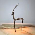 Sculpture GAZELLE en laiton massif, H : 20 cm - sculptuur -