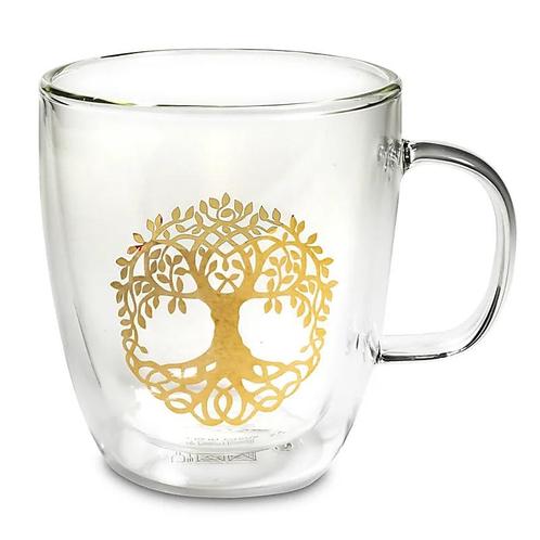 Theeglas dubbelwandig - Levensboom, Sport en Fitness, Gezondheidsproducten en Wellness, Ophalen of Verzenden