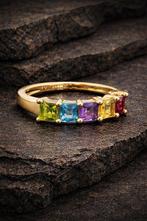 925 zilver - natuurlijke sierstenen (peridot, blue topaz,