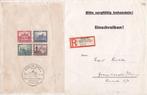 Empire allemand 1930 - Lettre recommandée avec un bordereau, Gestempeld