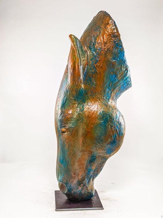 Salvatore Alibrio - Drinking horse - bronze effect, Antiquités & Art, Art | Objets design