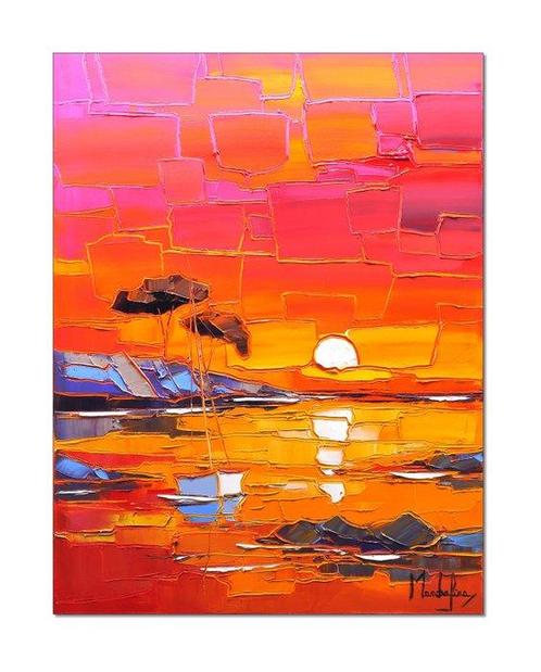 Caroline Mandrafina - Pfleger  Un matin à la plage  FREE, Antiek en Kunst, Kunst | Designobjecten