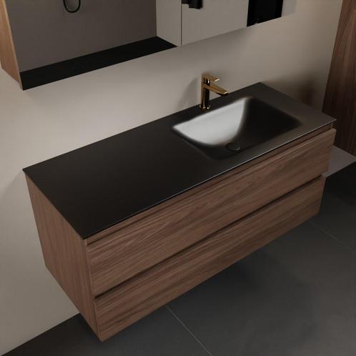 MONDIAZ AIVY 120cm badmeubel Mocha, wastafel Urban solid, Doe-het-zelf en Bouw, Sanitair, Overige typen, Nieuw, Ophalen of Verzenden