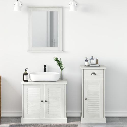 vidaXL Badkamermeubel Set met lade met plank 3 pcs Bruin, Huis en Inrichting, Badkamer | Badkamermeubels, Nieuw, Verzenden