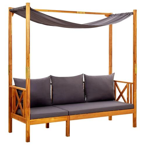 vidaXL Tuinbank met luifel massief acaciahout, Tuin en Terras, Tuinsets en Loungesets, Nieuw, Verzenden