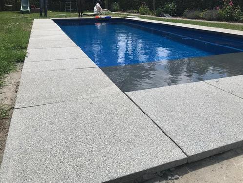 Natuurstenen zwembandranden Angkor Dark - 100x30x5 cm, Tuin en Terras, Tegels en Klinkers, Overige typen, Nieuw, 10 m² of meer