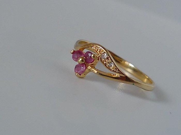 Sans prix de réserve - Bague - 18 carats Or jaune - Rubis -, Bijoux, Sacs & Beauté, Bagues