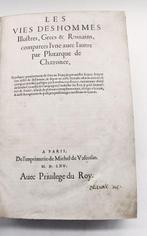 Plutarco - Vies des Hommes Illustres - 1565
