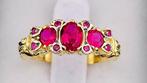 Zonder Minimumprijs - Ring - 9 kt. Geel goud, Zilver Robijn, Nieuw
