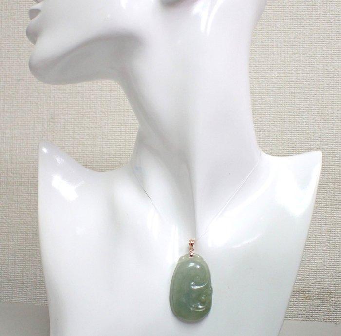 Zonder minimumprijs - Hanger - 18 karaat Roségoud Jade -, Handtassen en Accessoires, Antieke sieraden