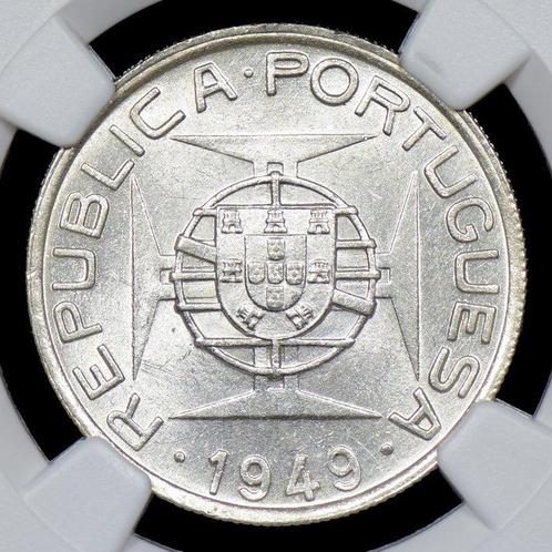 Portugees Mozambique. Republic. 5 Escudos 1949 - NGC - MS 63, Timbres & Monnaies, Monnaies | Europe | Monnaies non-euro