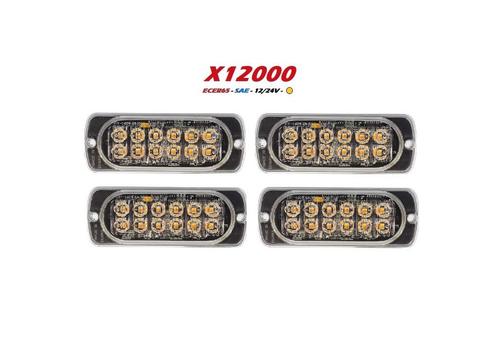 Led Flitser 4 stuks Hoog kwaliteit Ultra Dun en Super Fel 12, Auto-onderdelen, Verlichting, Nieuw, Ophalen of Verzenden