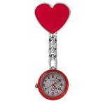 Fako® - Verpleegstershorloge - Hart - Rood, Handtassen en Accessoires, Horloges | Dames, Verzenden, Nieuw