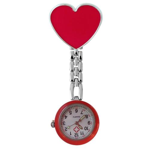 Fako® - Verpleegstershorloge - Hart - Rood, Handtassen en Accessoires, Horloges | Dames, Verzenden