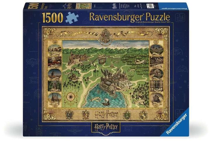 Harry Potter Hogwarts Map Puzzel (1500 stukken), Verzamelen, Harry Potter, Ophalen of Verzenden
