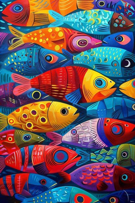 Felix van Horst - Colorful Cascade (XXL), Antiquités & Art, Art | Objets design