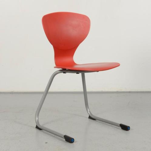 Design kantinestoel Ilpospa IKS - Rood - Buisframe onderstel, Huis en Inrichting, Stoelen, Gebruikt, Ophalen of Verzenden