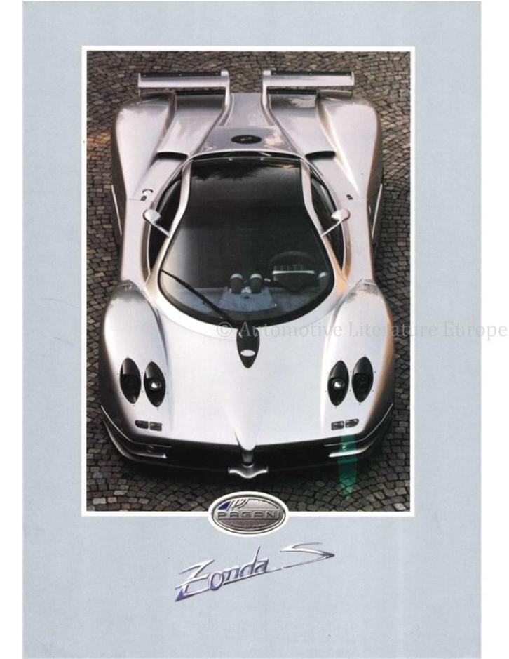2000 PAGANI ZONDA C12 S BROCHURE, Livres, Autos | Brochures & Magazines, Enlèvement ou Envoi
