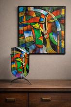 Vaas - Glas - Glazen vaas Faces, Nieuw