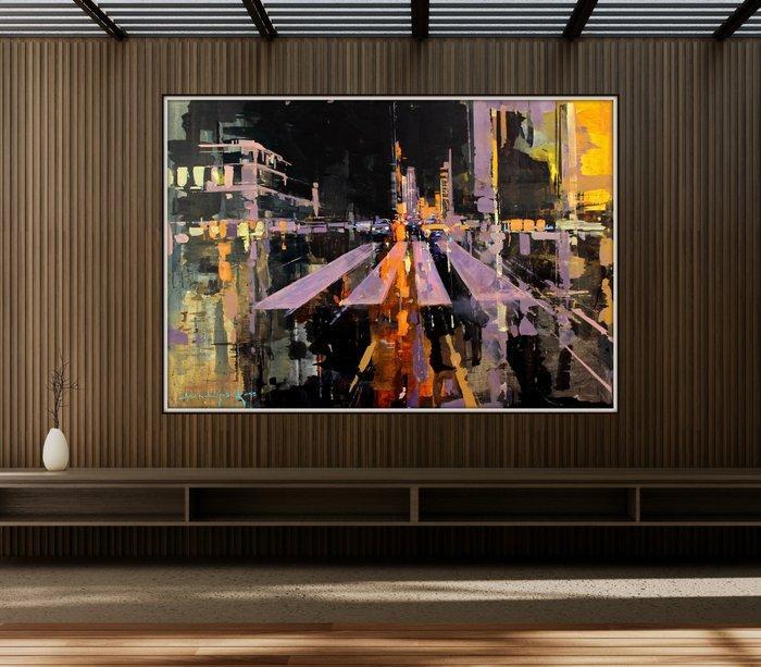 Adam Wajerczyk - New York street XL, Antiek en Kunst, Kunst | Schilderijen | Modern