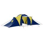 vidaXL Tent 9-persoons polyester blauw en geel, Caravans en Kamperen, Verzenden, Nieuw