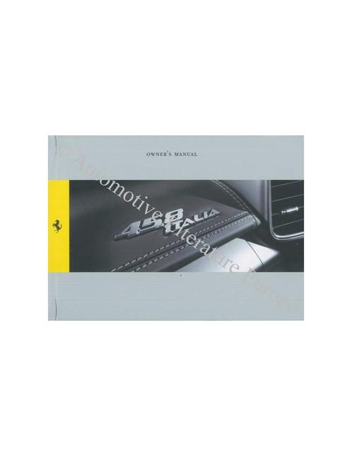 2011 FERRARI 458 ITALIA HARDCOVER INSTRUCTIEBOEKJE ENGELS, Auto diversen, Handleidingen en Instructieboekjes