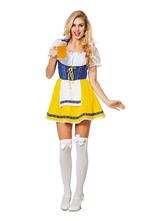 Dirndl Jurk Oktoberfest Geel Blauw, Verzenden, Nieuw