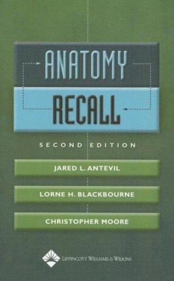 Anatomy Recall 9780781798853 Jared L Antevil, Verzenden, Jared L Antevil