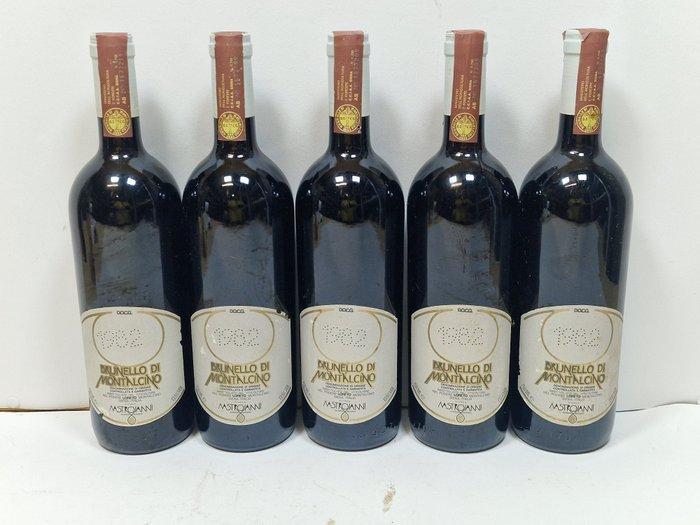 1982 Mastrojanni - Brunello di Montalcino DOCG - 5 Flessen, Verzamelen, Wijnen