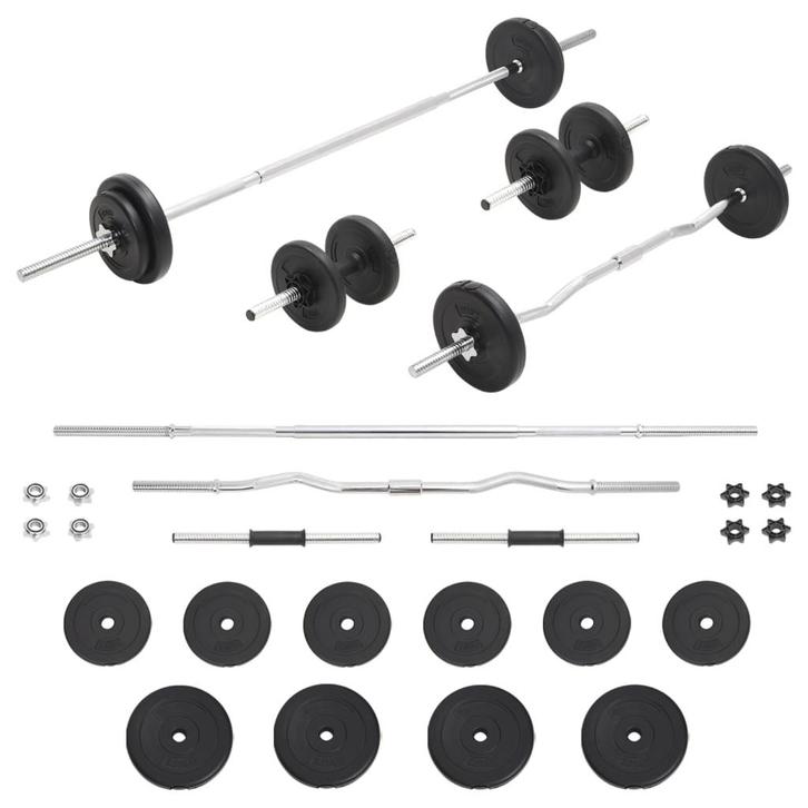 vidaXL Halterset 30 kg, Sport en Fitness, Fitnessmaterialen, Nieuw, Verzenden