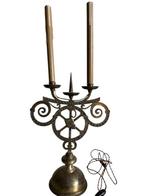 Prachtige kroonluchter omgebouwd tot lamp - 72 cm - Brons -