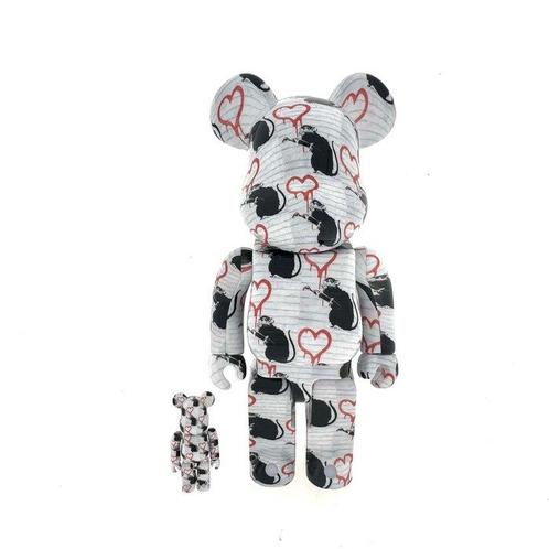 Bearbrick Medicom - BearBrick - Love Rat / Banksy Brandalism, Antiek en Kunst, Kunst | Schilderijen | Modern