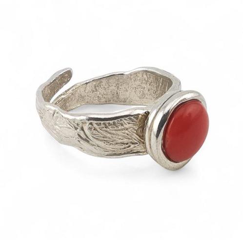 Koraal - Argentum 925 - Ring - Italiaanse ambacht, Antiek en Kunst, Curiosa en Brocante