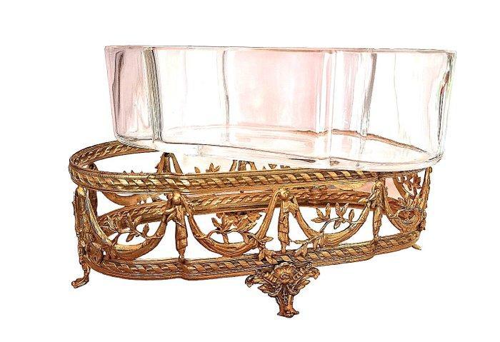 Jardinière - Verguld brons - Planter brons/glas, Antiek en Kunst, Antiek | Overige Antiek