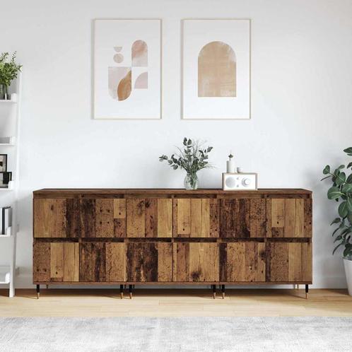 vidaXL Dressoirs 3 pcs Oud hout 180 x 35 x 70 cm Bewerkt, Huis en Inrichting, Kasten | Dressoirs, Nieuw, Verzenden
