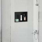 vidaXL Douche Niche Zwart 30 x 20 x 9,5 cm Roestvrij staal, Bricolage & Construction, Verzenden