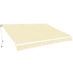 vidaXL Luifel handmatig uittrekbaar 400 cm crème, Tuin en Terras, Verzenden, Nieuw