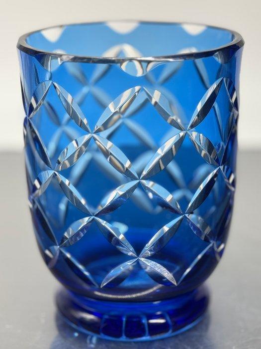 Val Saint Lambert - Vase - Cristal - Vase bleu VSL, Antiek en Kunst, Antiek | Glaswerk en Kristal