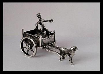 Miniatuur beeldje - Prachtige zilveren miniatuur de