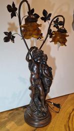 Lampe de table avec figurine - Cire - Après Auguste Moreau, Antiek en Kunst