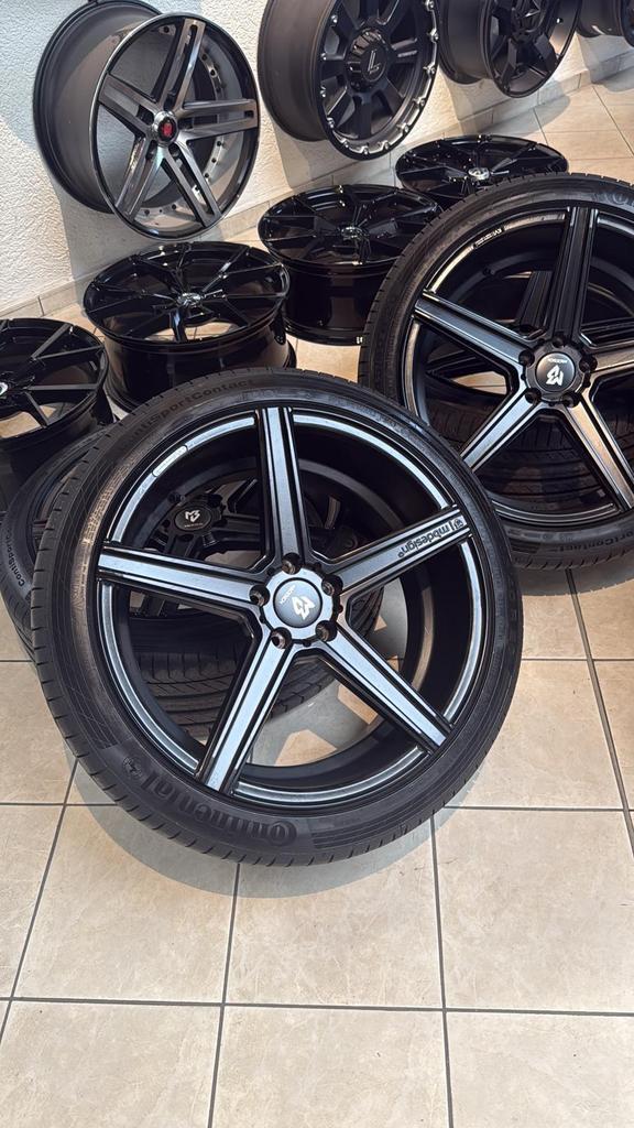 MB Design KV1 20 9x20 5x112 ET42 Continental Sportcontact, Auto-onderdelen, Banden en Velgen, 20 inch, Zomerbanden, 245 mm, Nieuw