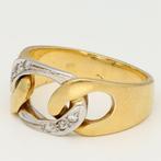 Bague - 14 carats Or jaune, Or blanc Diamant (Naturelle), Handtassen en Accessoires, Ringen, Nieuw