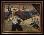 Réné Brantonne (1903-1979) - The Waterfront - XL, Antiek en Kunst, Kunst | Schilderijen | Klassiek