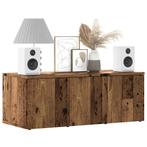 vidaXL Tv-meubel 80x34x30 cm bewerkt hout oud houtkleurig, Huis en Inrichting, Verzenden, Nieuw