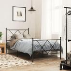 vidaXL Bedframe met hoofd- en voeteneinde metaal zwart, Huis en Inrichting, Slaapkamer | Bedden, Verzenden, Nieuw