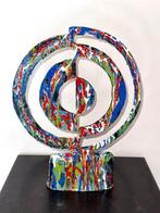 Ousmane Sankara - Sculpture, Soleil - 30 cm - Bronze peint à