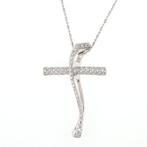 Zonder Minimumprijs - Ketting met hanger - 18 karaat Witgoud