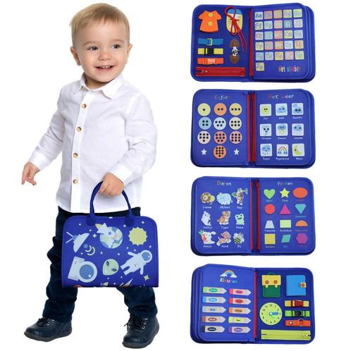 XL Busy Board Nederlandstalig – Leer en Doeboek - Blauw, Kinderen en Baby's, Speelgoed | Educatief en Creatief, Nieuw, Ophalen of Verzenden